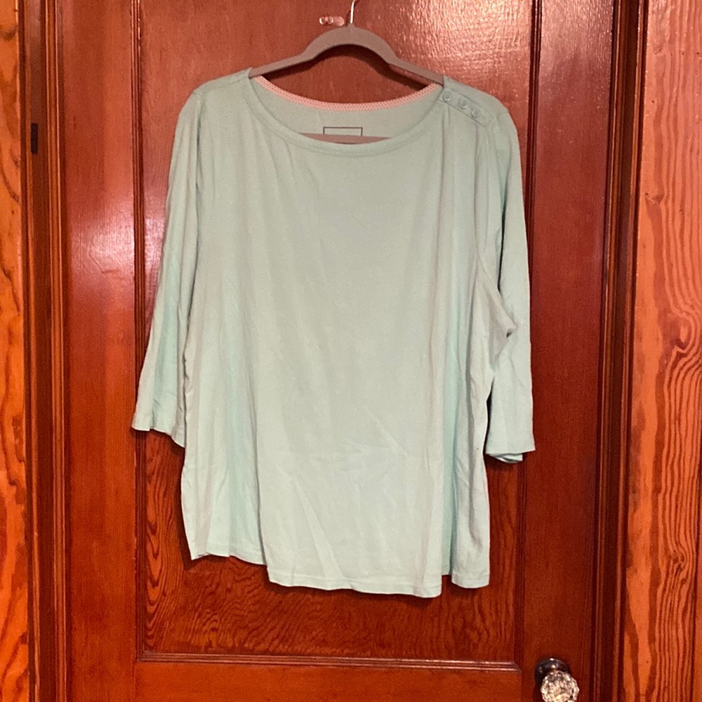 Womens plus size 3X Charter Club 3/4 sleeve top. Mint. Good used condition.
